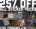 Save 25% On All Sticker Packs